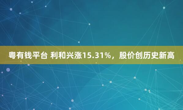 粤有钱平台 利和兴涨15.31%，股价创历史新高